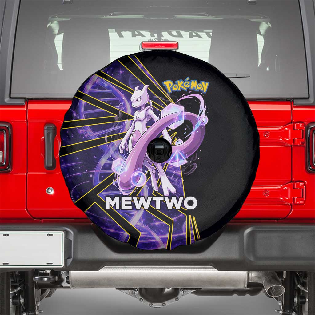 Mewtwo Poké Spare Tire Cover Psychic DNA Comic Style