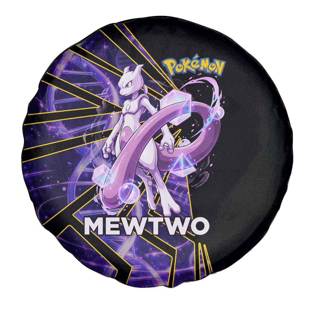 Mewtwo Poké Spare Tire Cover Psychic DNA Comic Style