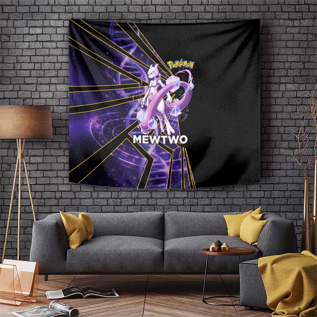 Mewtwo Poké Tapestry Psychic DNA Comic Style