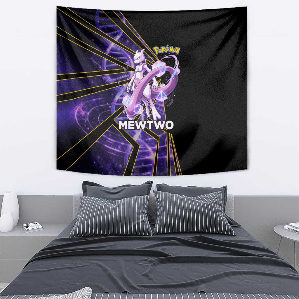 Mewtwo Poké Tapestry Psychic DNA Comic Style