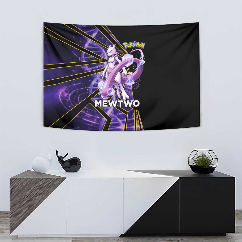 Mewtwo Poké Tapestry Psychic DNA Comic Style