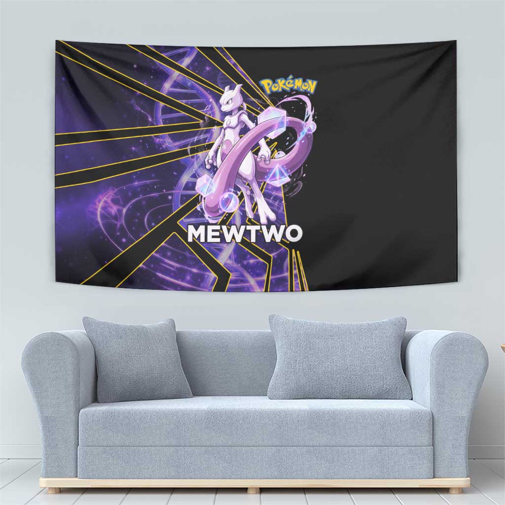 Mewtwo Poké Tapestry Psychic DNA Comic Style