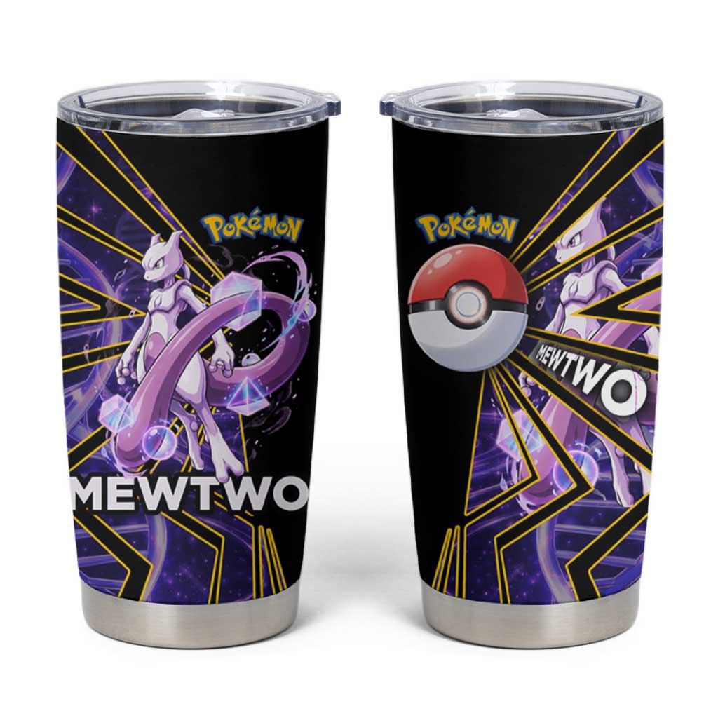 Mewtwo Poké Tumbler Cup Psychic DNA Comic Style