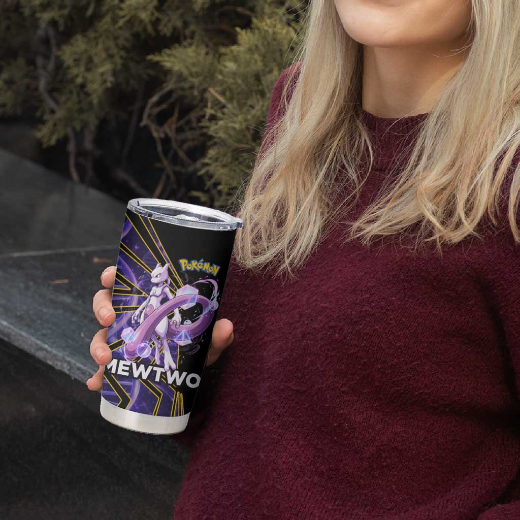 Mewtwo Poké Tumbler Cup Psychic DNA Comic Style
