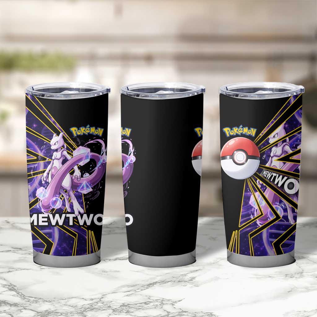 Mewtwo Poké Tumbler Cup Psychic DNA Comic Style