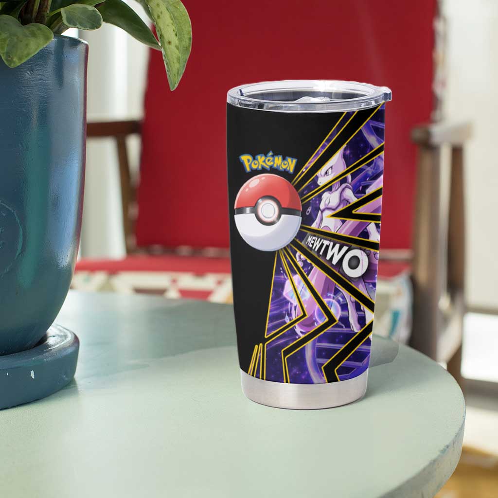 Mewtwo Poké Tumbler Cup Psychic DNA Comic Style