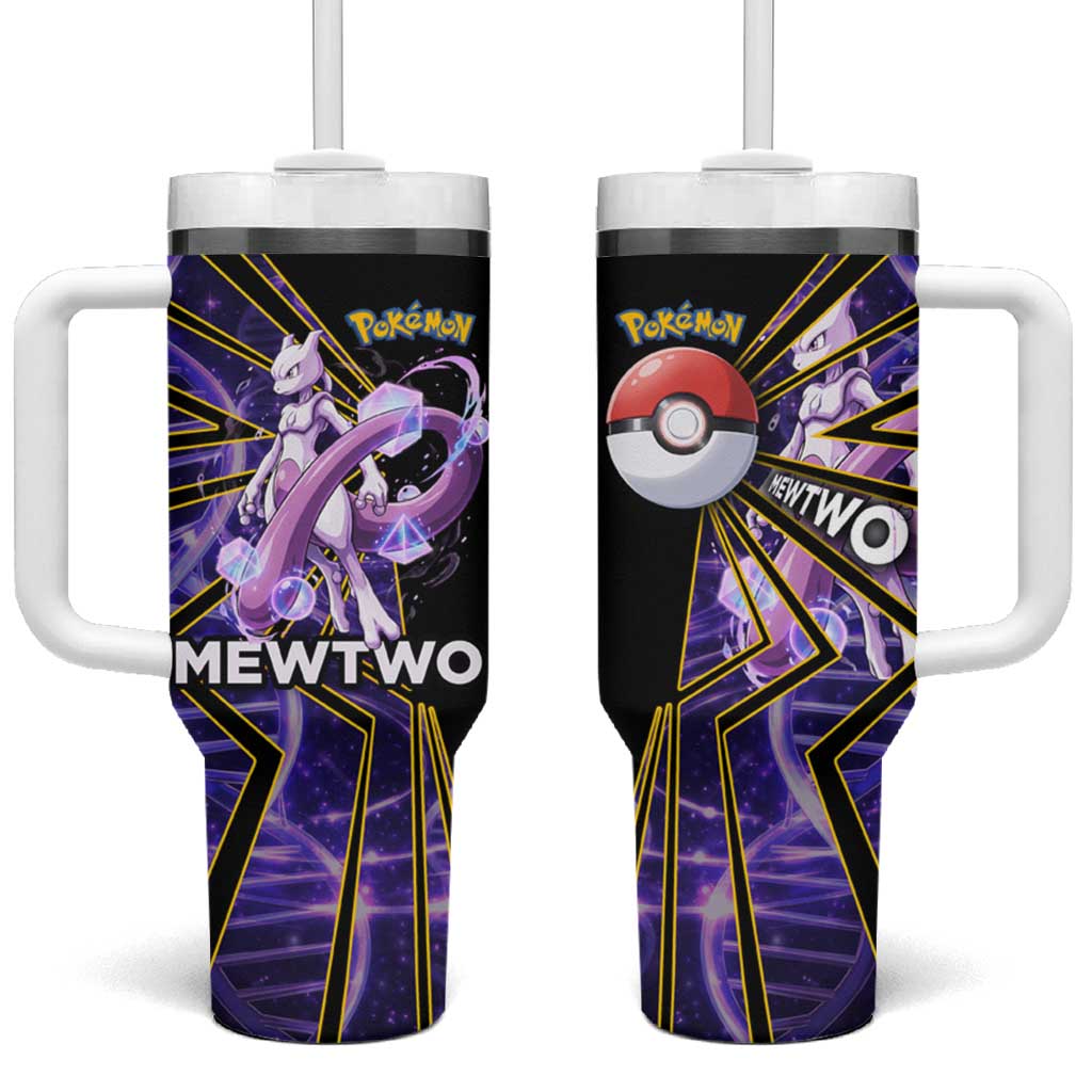 Mewtwo Poké Tumbler With Handle Psychic DNA Comic Style