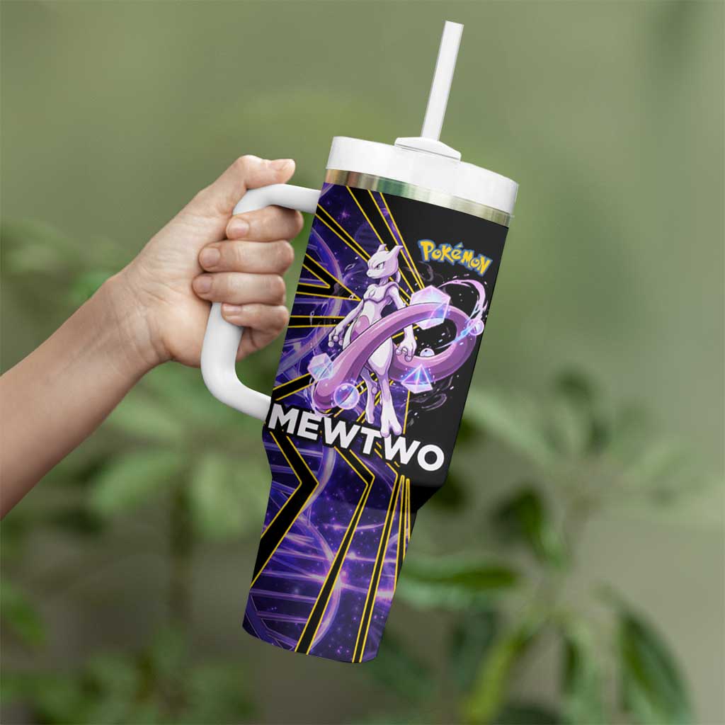 Mewtwo Poké Tumbler With Handle Psychic DNA Comic Style