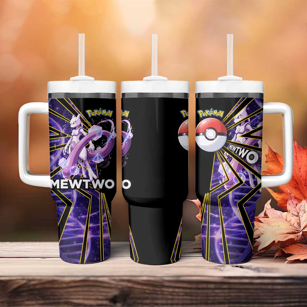 Mewtwo Poké Tumbler With Handle Psychic DNA Comic Style