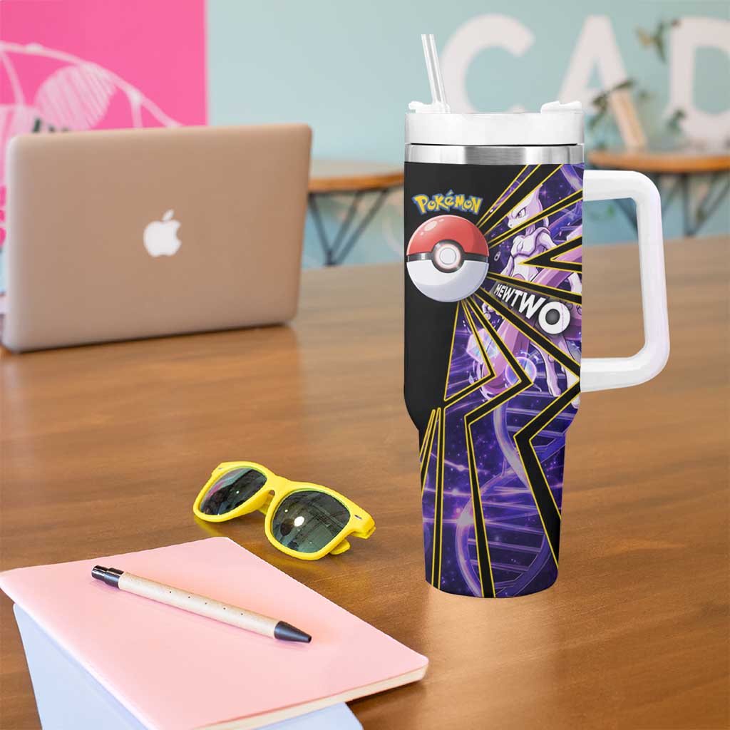 Mewtwo Poké Tumbler With Handle Psychic DNA Comic Style