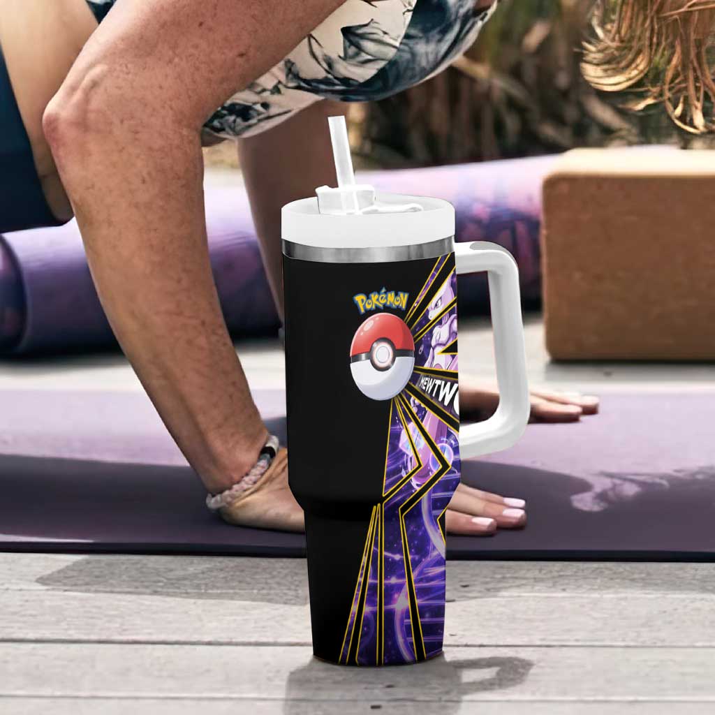 Mewtwo Poké Tumbler With Handle Psychic DNA Comic Style