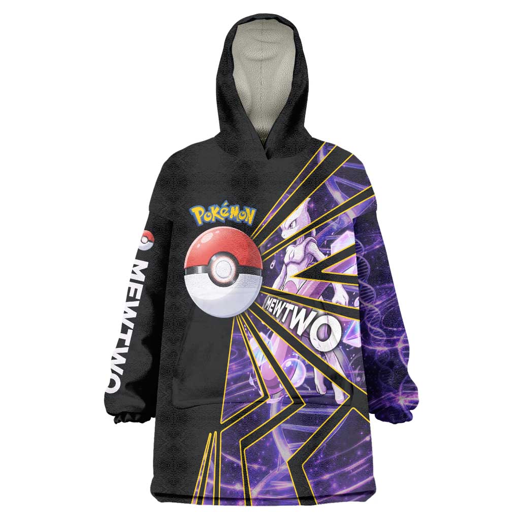 Mewtwo Poké Wearable Blanket Hoodie Psychic DNA Comic Style