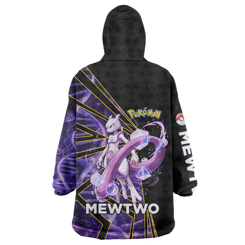 Mewtwo Poké Wearable Blanket Hoodie Psychic DNA Comic Style