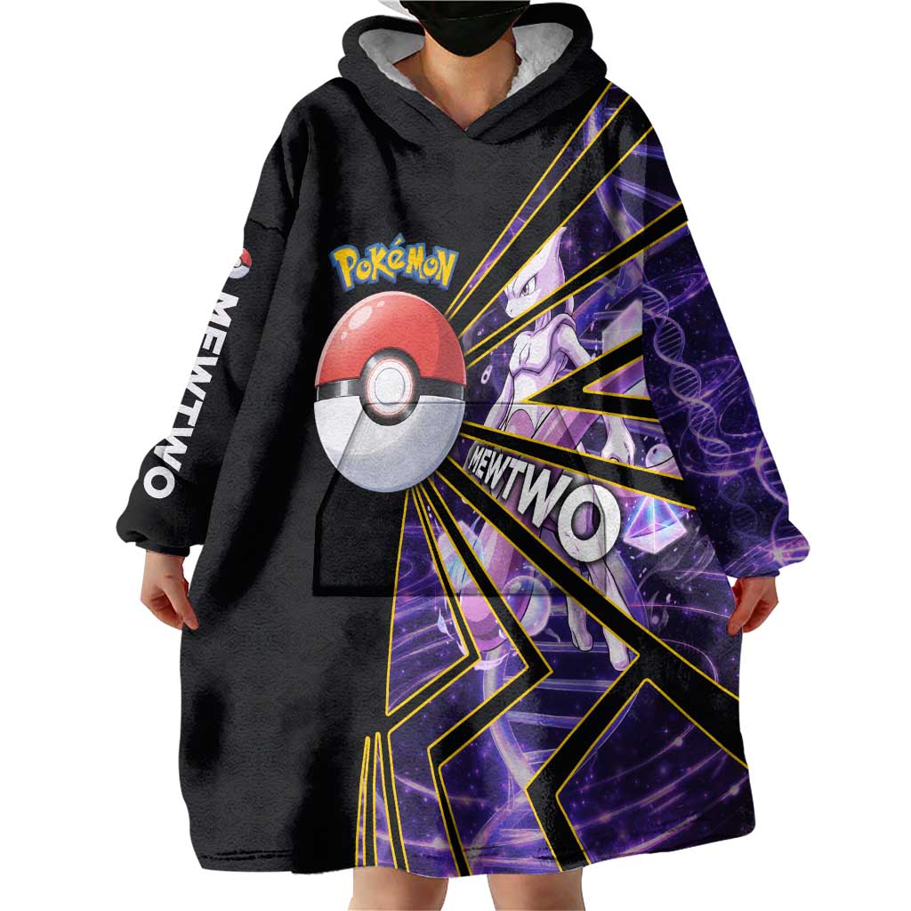 Mewtwo Poké Wearable Blanket Hoodie Psychic DNA Comic Style