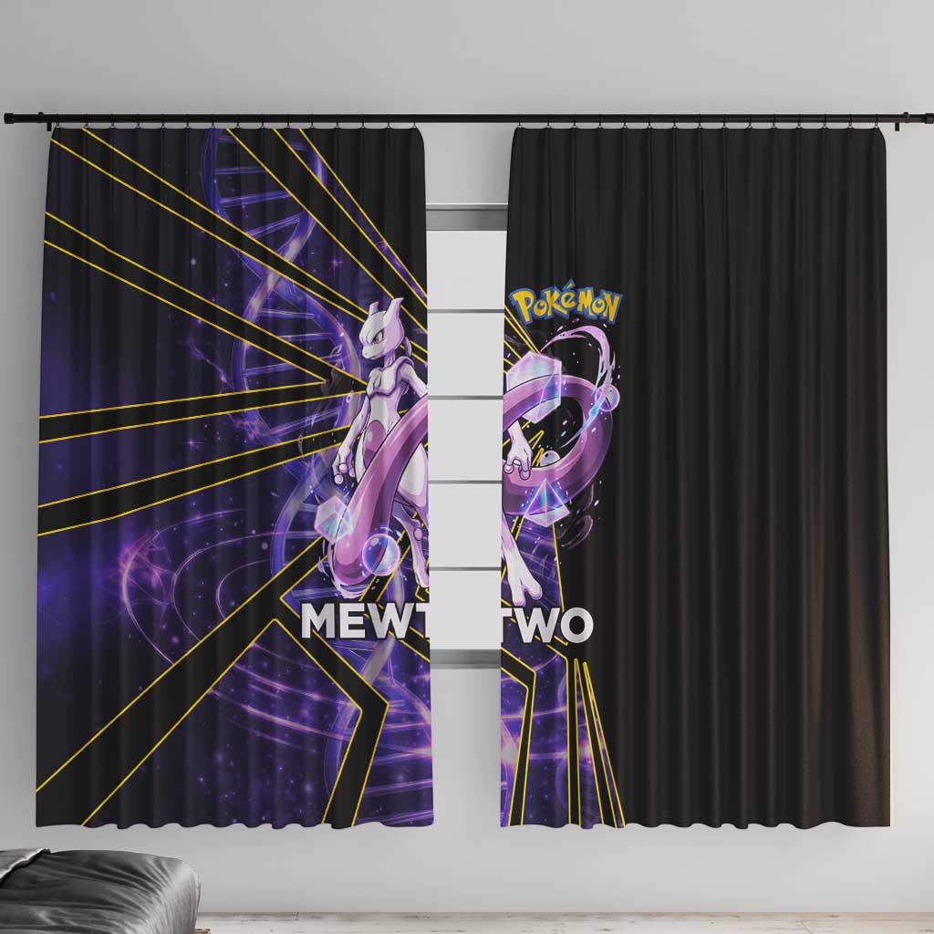 Mewtwo Poké Window Curtain Psychic DNA Comic Style