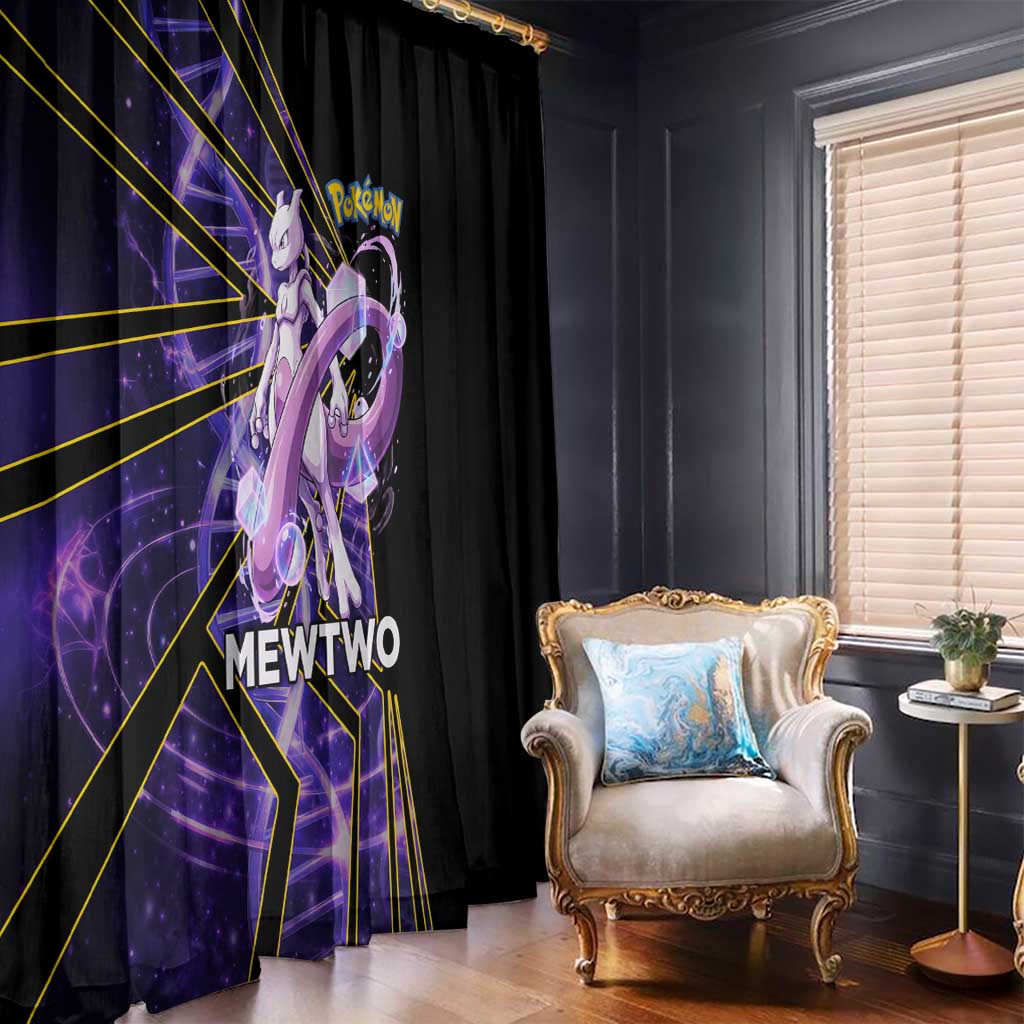 Mewtwo Poké Window Curtain Psychic DNA Comic Style