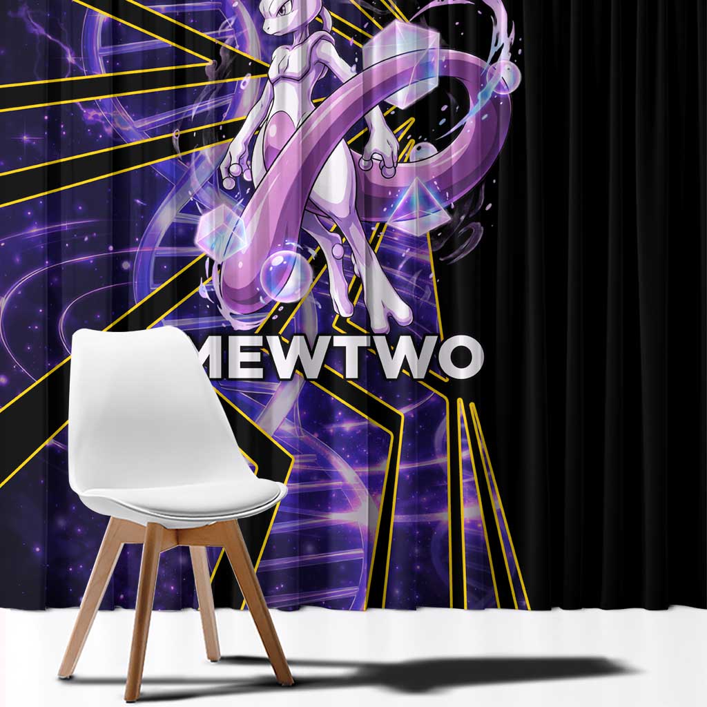 Mewtwo Poké Window Curtain Psychic DNA Comic Style