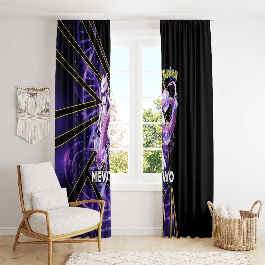 Mewtwo Poké Window Curtain Psychic DNA Comic Style