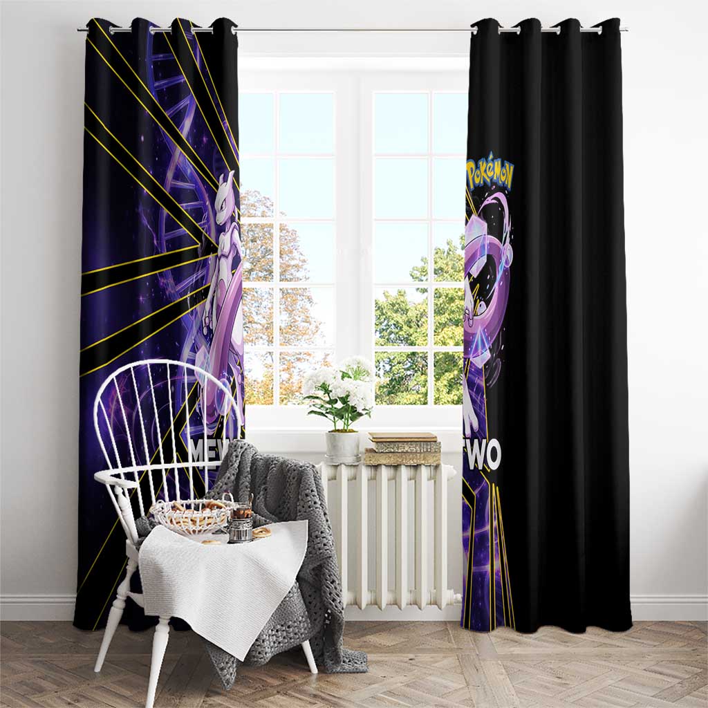 Mewtwo Poké Window Curtain Psychic DNA Comic Style