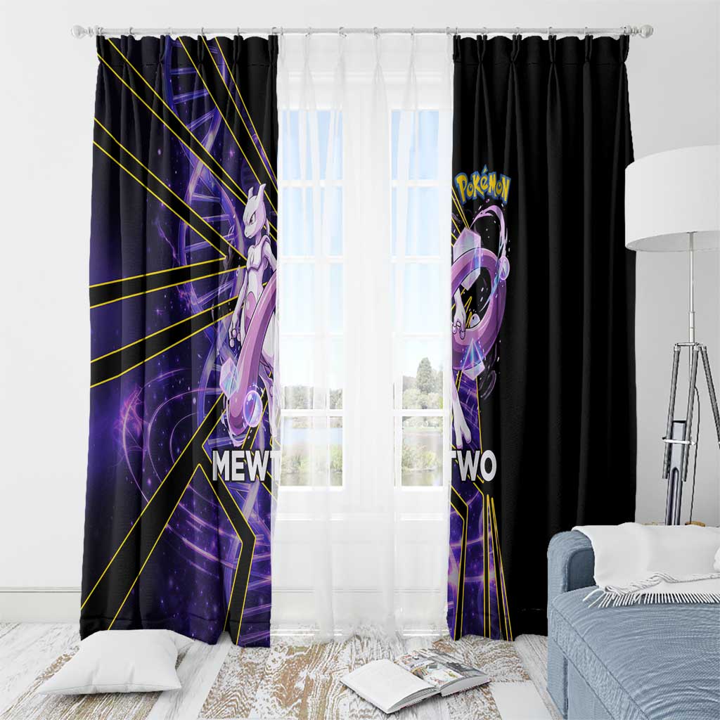 Mewtwo Poké Window Curtain Psychic DNA Comic Style