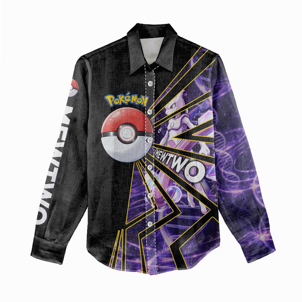 Mewtwo Poké Women Casual Shirt Psychic DNA Comic Style