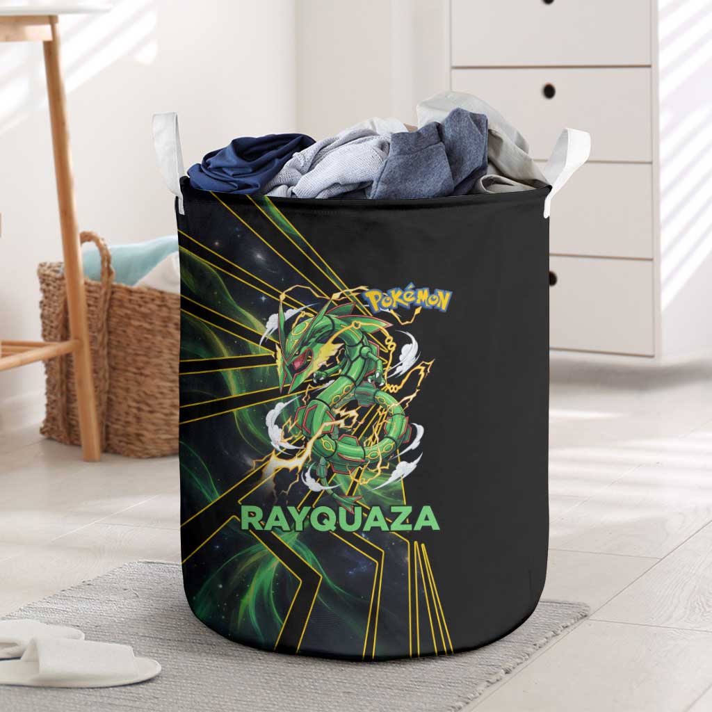 Rayquaza Poké Laundry Basket Cosmic Dragon Comic Style
