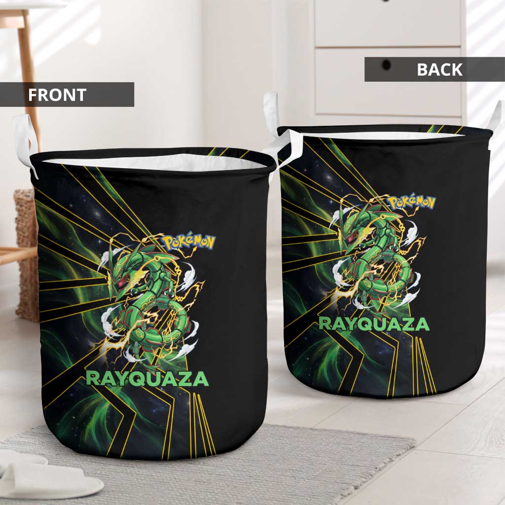 Rayquaza Poké Laundry Basket Cosmic Dragon Comic Style