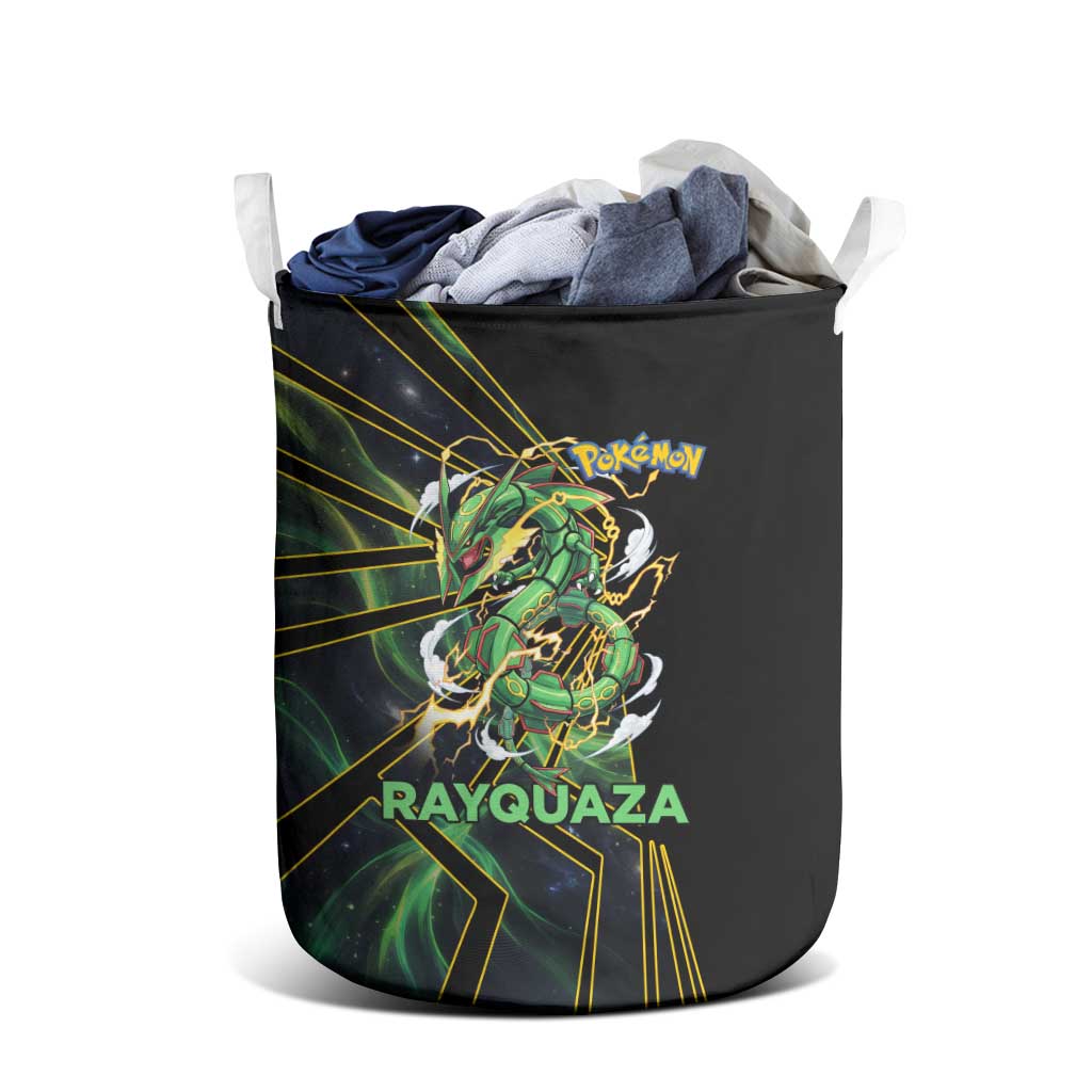 Rayquaza Poké Laundry Basket Cosmic Dragon Comic Style