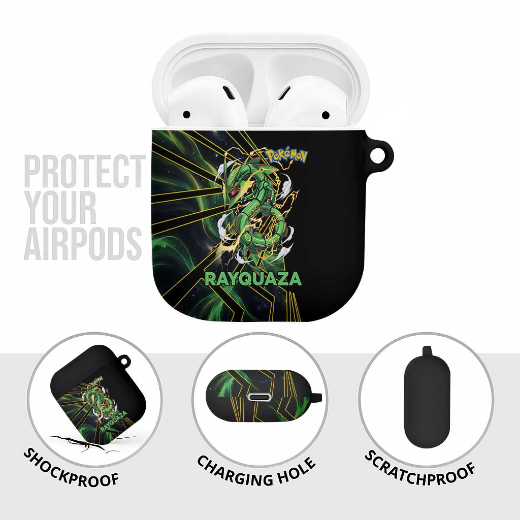 Rayquaza Poké AirPods Case Cosmic Dragon Comic Style