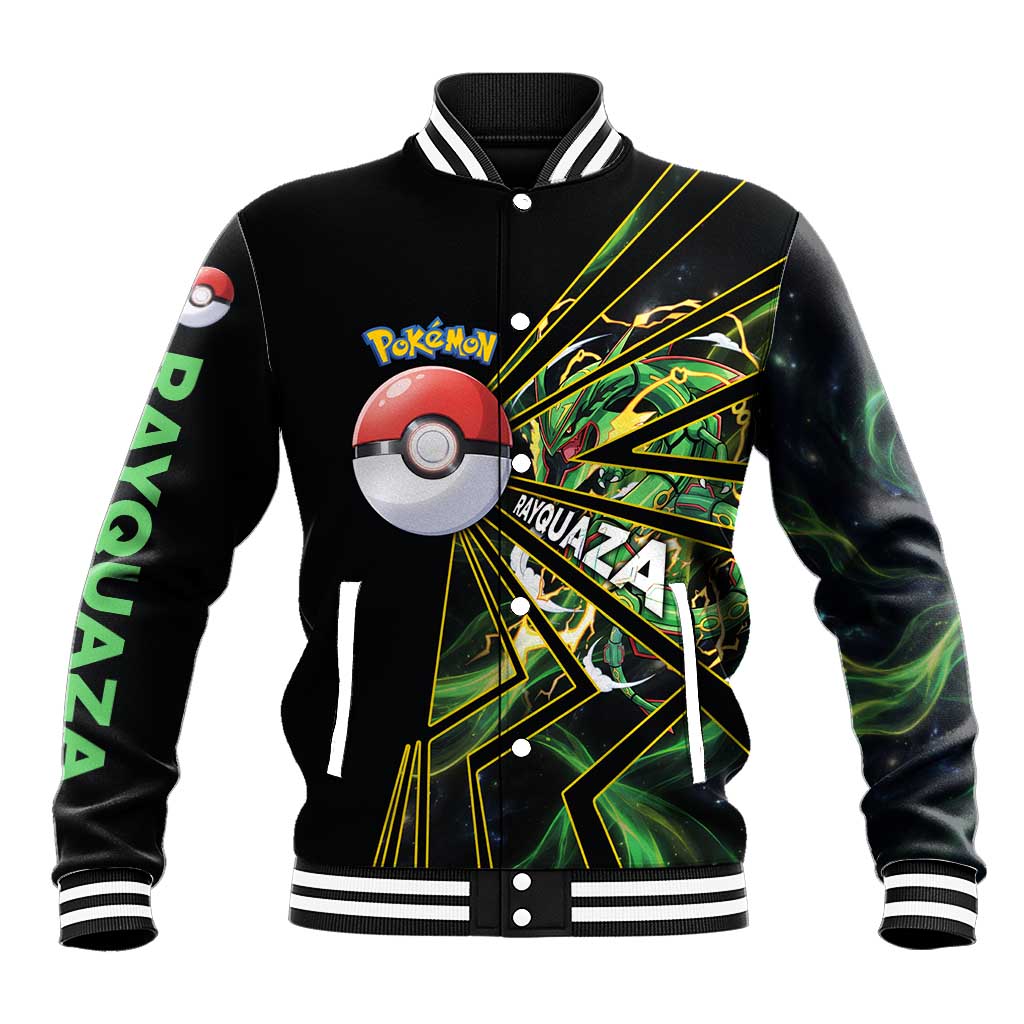 Rayquaza Poké Baseball Jacket Cosmic Dragon Comic Style