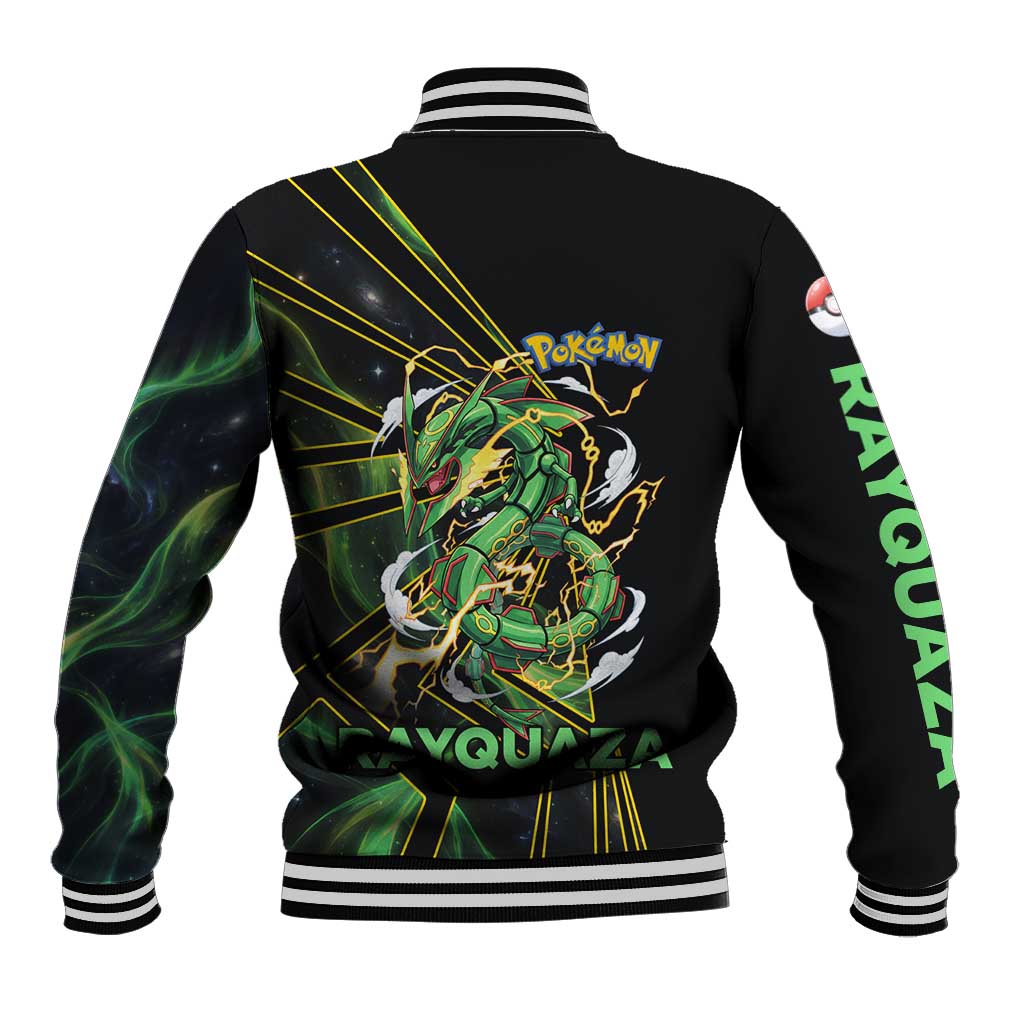 Rayquaza Poké Baseball Jacket Cosmic Dragon Comic Style