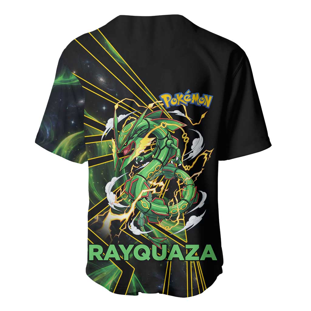Rayquaza Poké Baseball Jersey Cosmic Dragon Comic Style