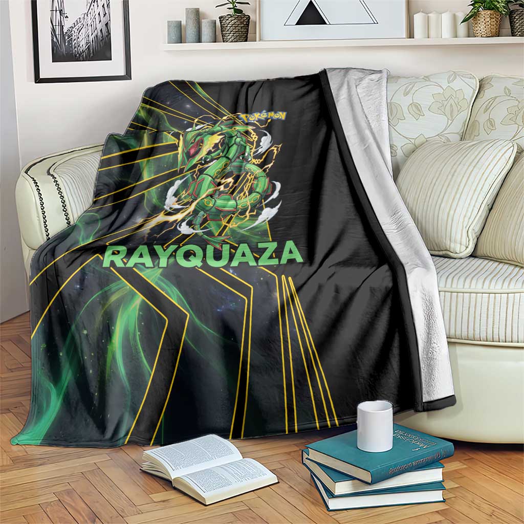 Rayquaza Poké Blanket Cosmic Dragon Comic Style