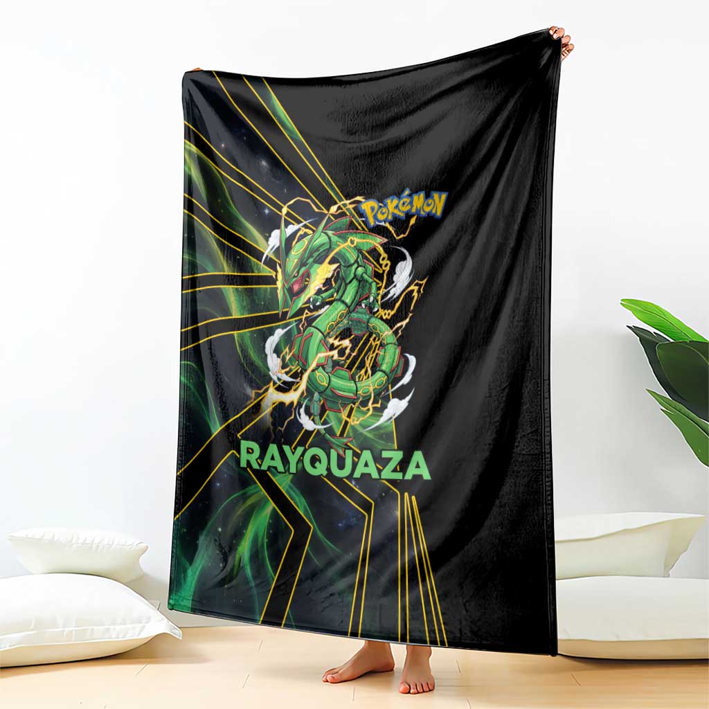 Rayquaza Poké Blanket Cosmic Dragon Comic Style