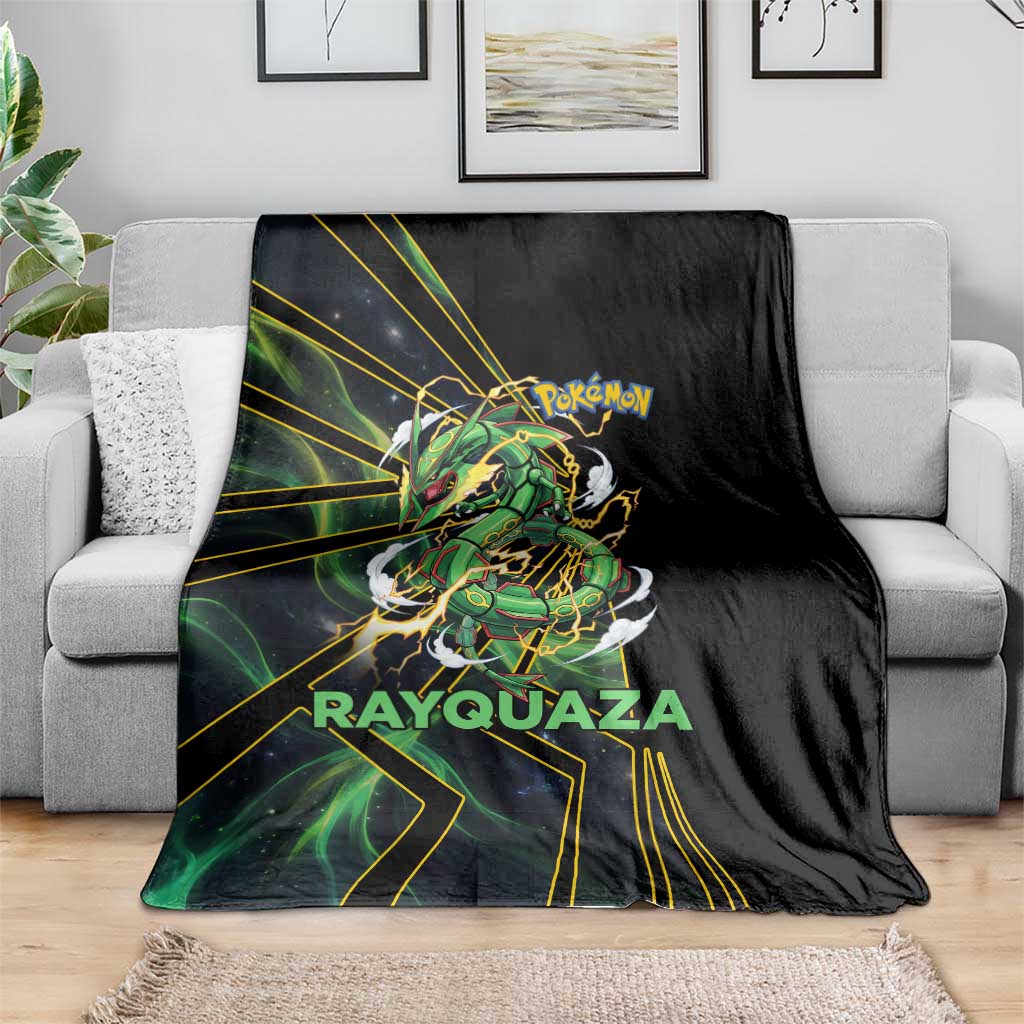 Rayquaza Poké Blanket Cosmic Dragon Comic Style