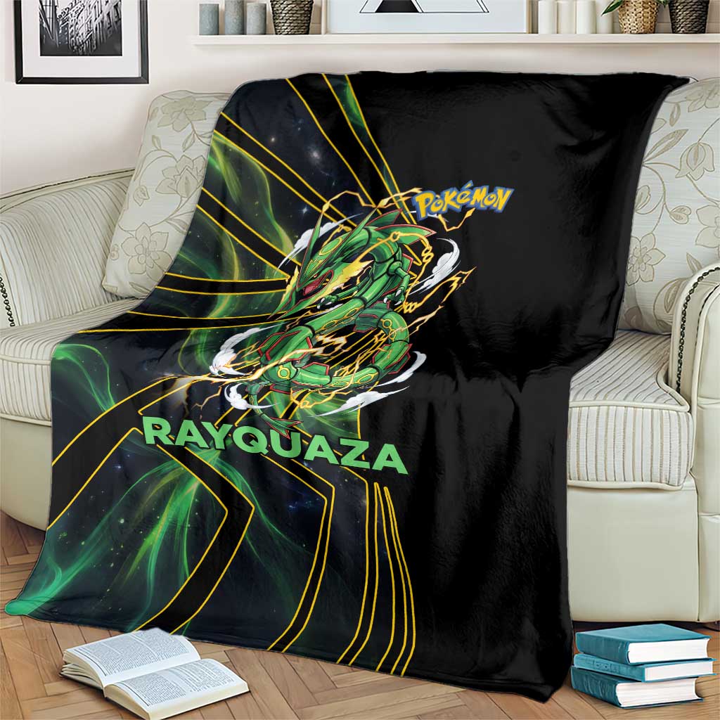 Rayquaza Poké Blanket Cosmic Dragon Comic Style