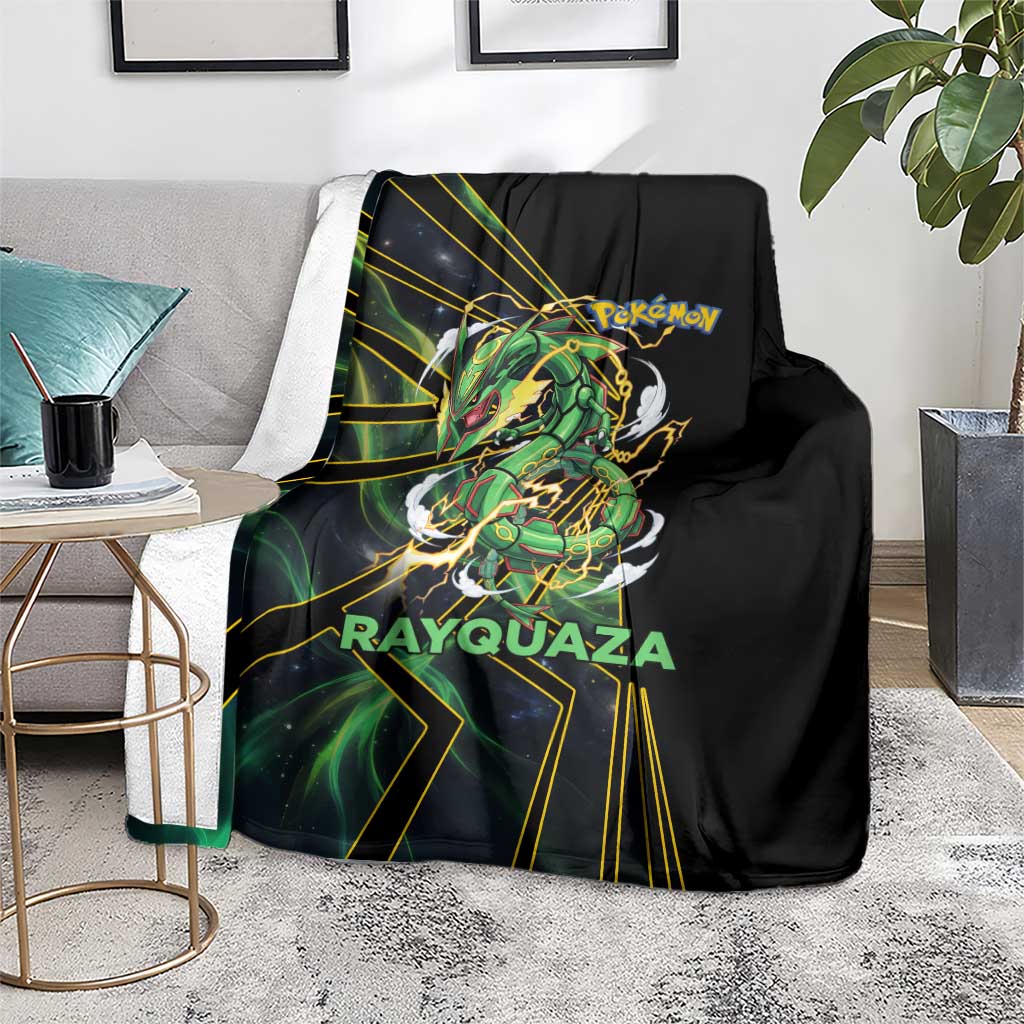 Rayquaza Poké Blanket Cosmic Dragon Comic Style
