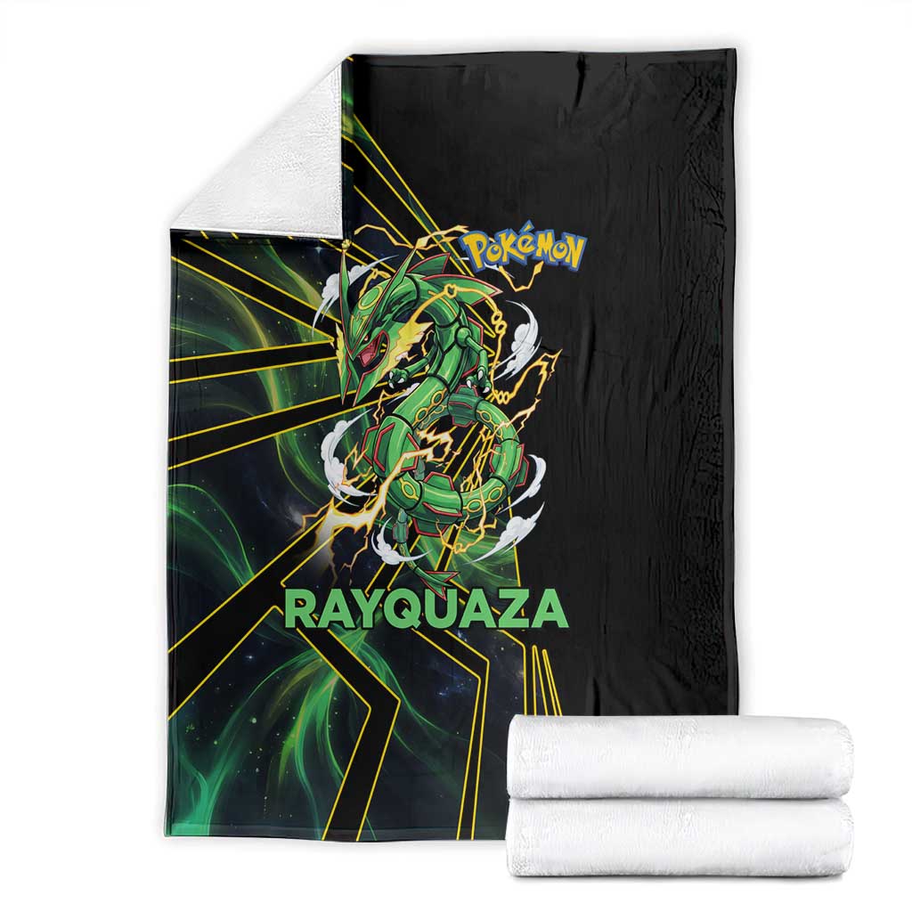 Rayquaza Poké Blanket Cosmic Dragon Comic Style