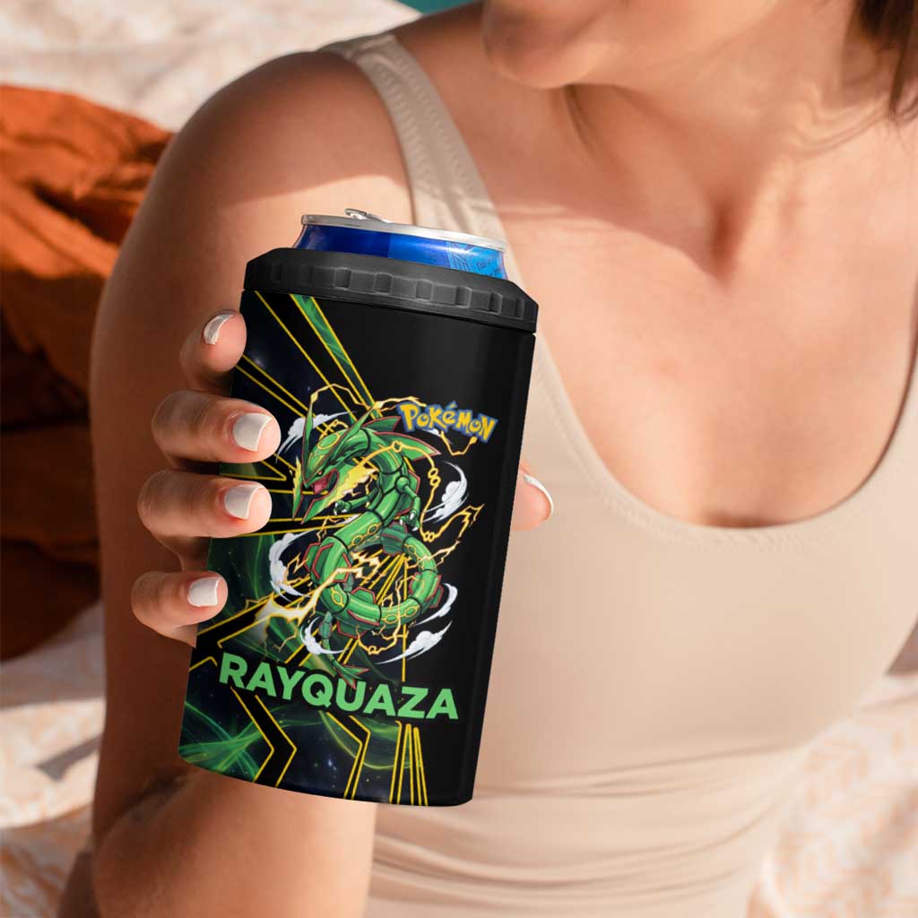 Rayquaza Poké 4 in 1 Can Cooler Tumbler Cosmic Dragon Comic Style