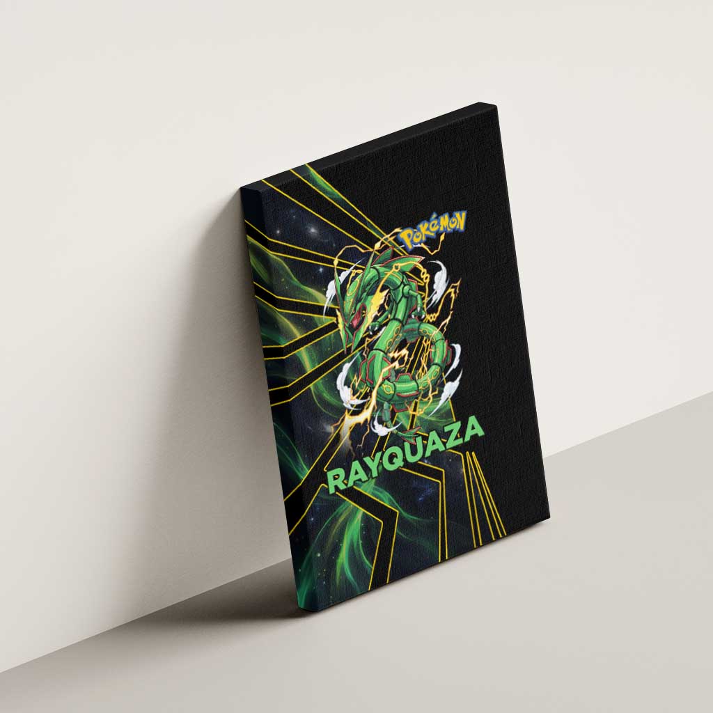 Rayquaza Poké Canvas Wall Art Cosmic Dragon Comic Style