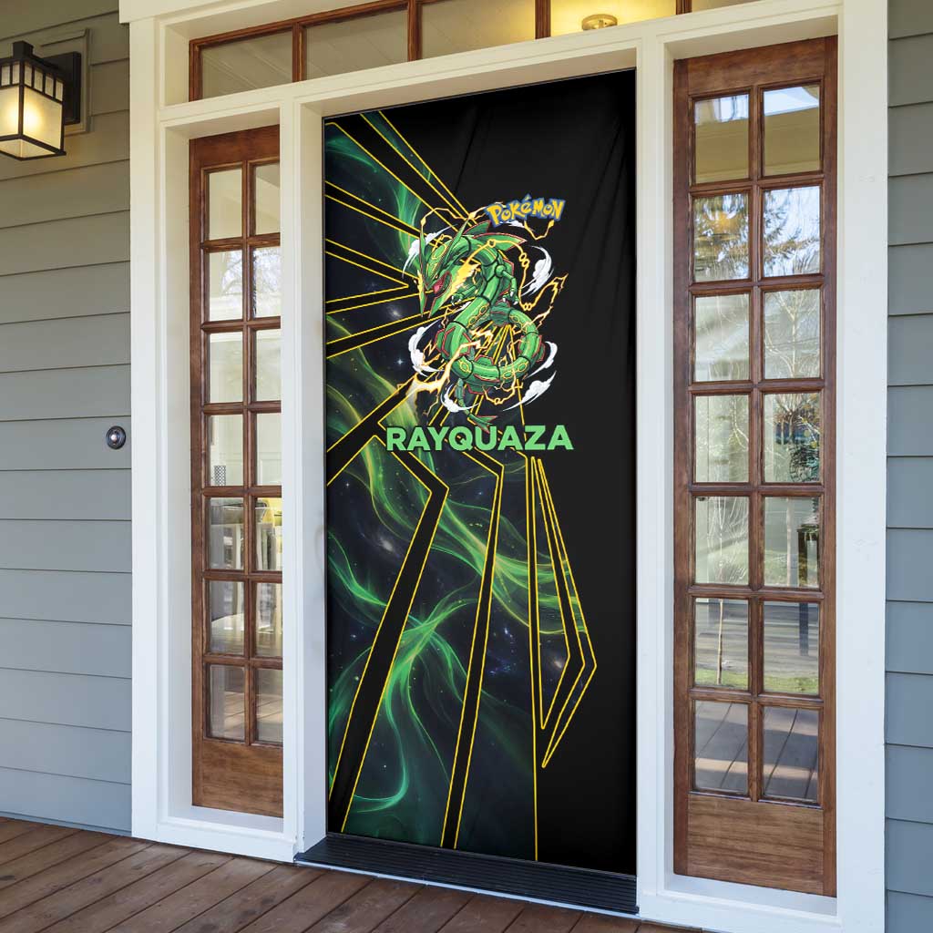 Rayquaza Poké Door Cover Cosmic Dragon Comic Style