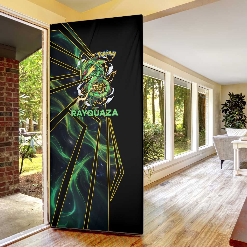 Rayquaza Poké Door Cover Cosmic Dragon Comic Style