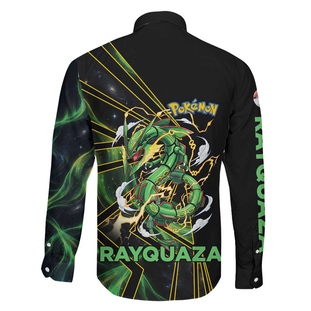 Rayquaza Poké Family Matching Tank Maxi Dress and Hawaiian Shirt Cosmic Dragon Comic Style