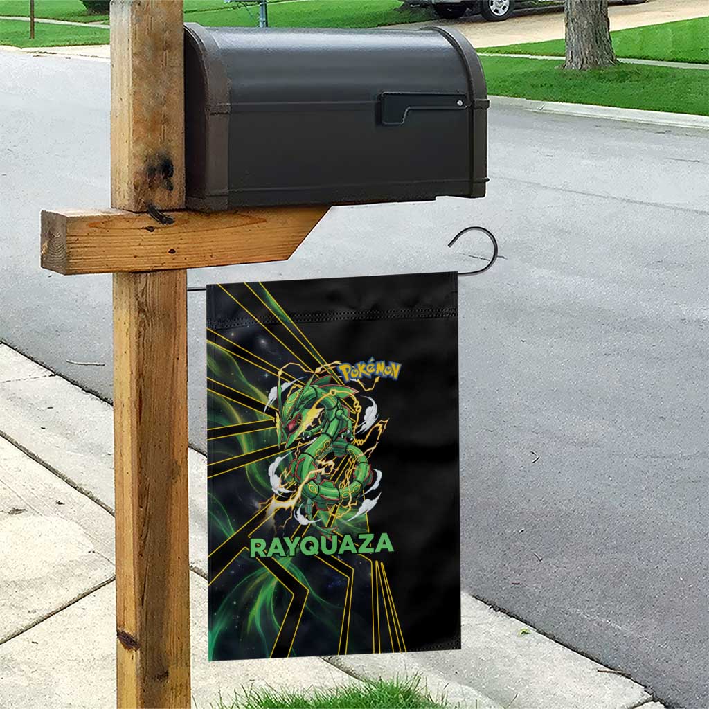Rayquaza Poké Garden Flag Cosmic Dragon Comic Style