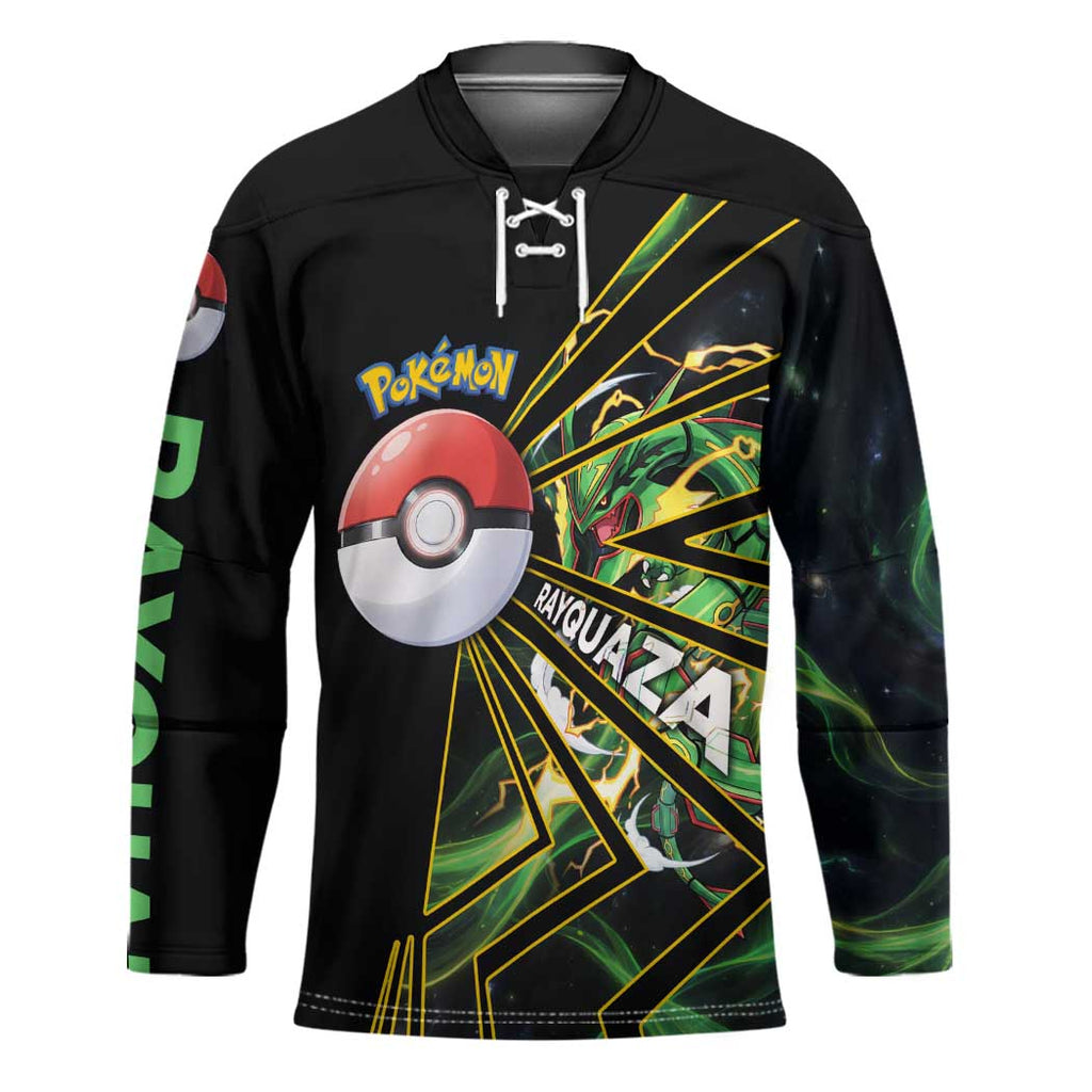 Rayquaza Poké Hockey Jersey Cosmic Dragon Comic Style