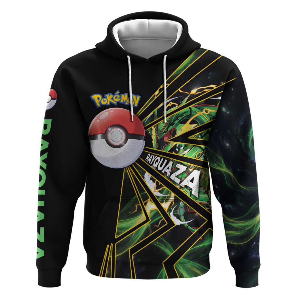 Rayquaza Poké Hoodie Cosmic Dragon Comic Style