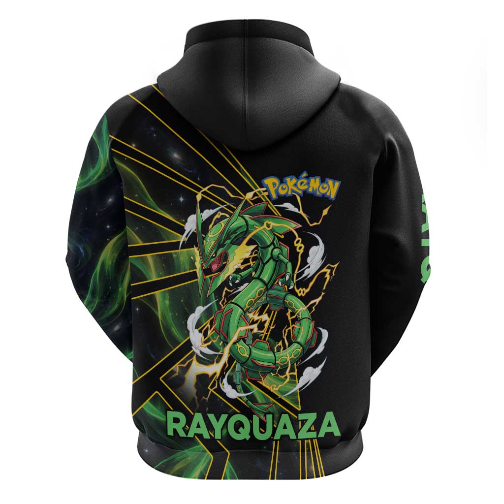 Rayquaza Poké Hoodie Cosmic Dragon Comic Style