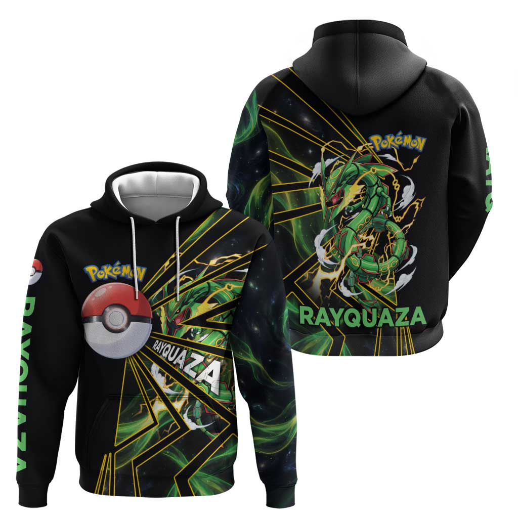 Rayquaza Poké Hoodie Cosmic Dragon Comic Style