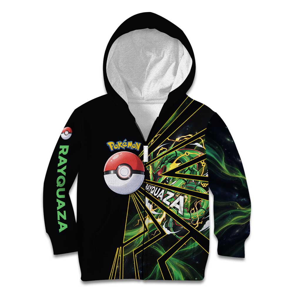 Rayquaza Poké Kid Hoodie Cosmic Dragon Comic Style