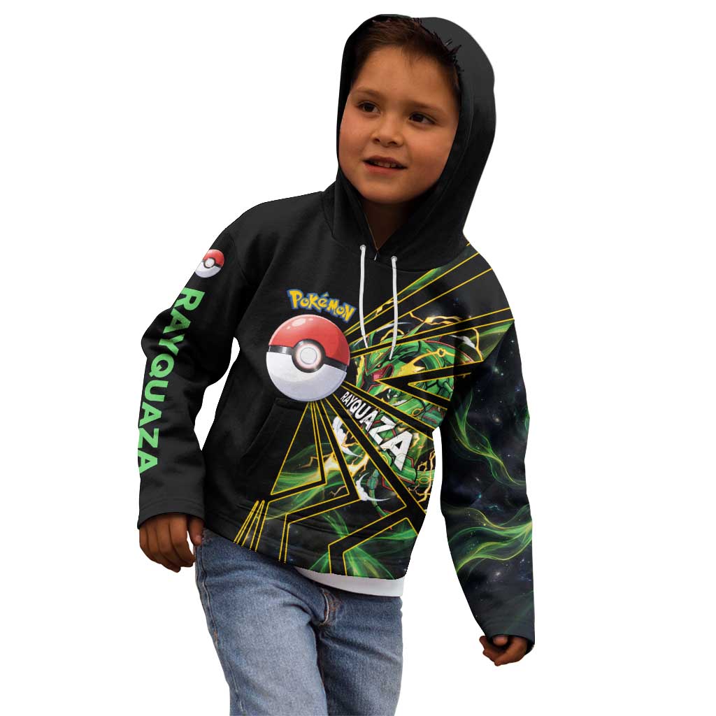 Rayquaza Poké Kid Hoodie Cosmic Dragon Comic Style